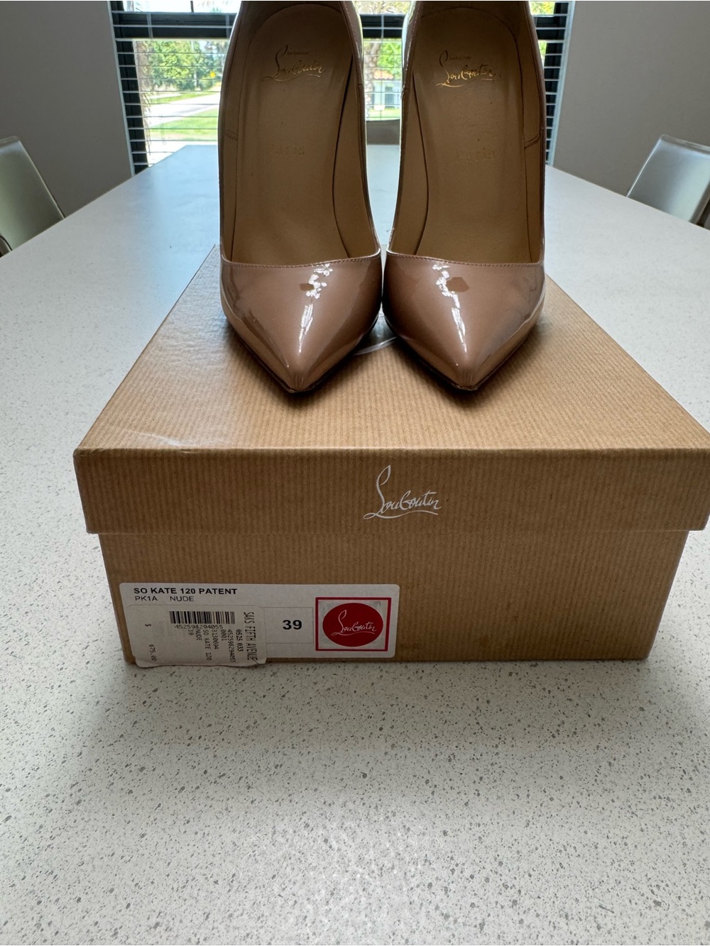 Christian Louboutin Blush Patent Pointed Toe Pumps